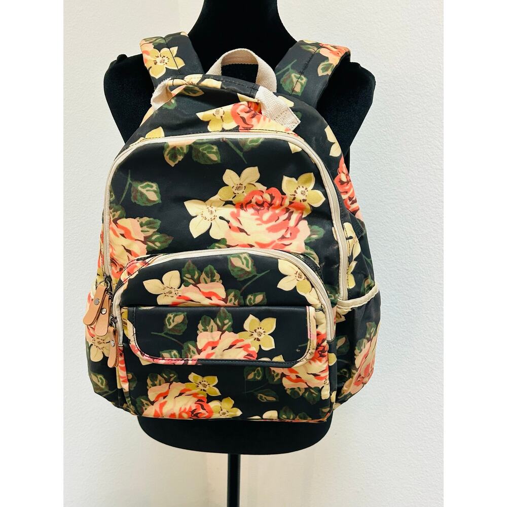 Floral Backpack - Vintage look with Gardenias & Pink Florals